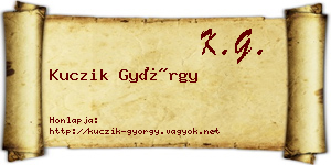 Kuczik György névjegykártya