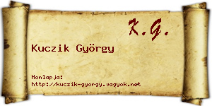 Kuczik György névjegykártya