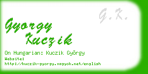 gyorgy kuczik business card